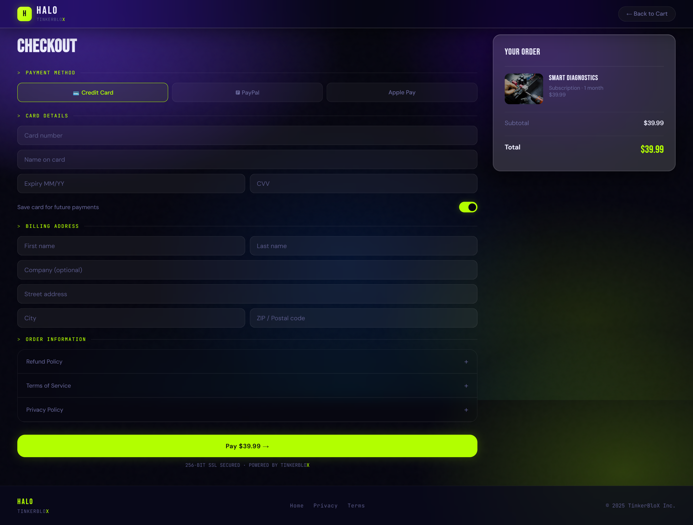 HALO Checkout